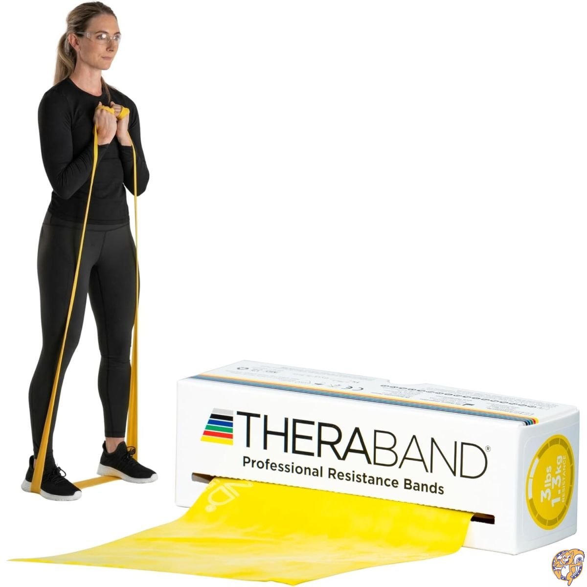 【百貨店大売り出し!クーポン券配達中】TheraBand セラバンド 黄味がかった 黄色 シン (甚だしい:-1) 判定基準大いさ(幅約 12.5糎 × 長さ 5.5 m)