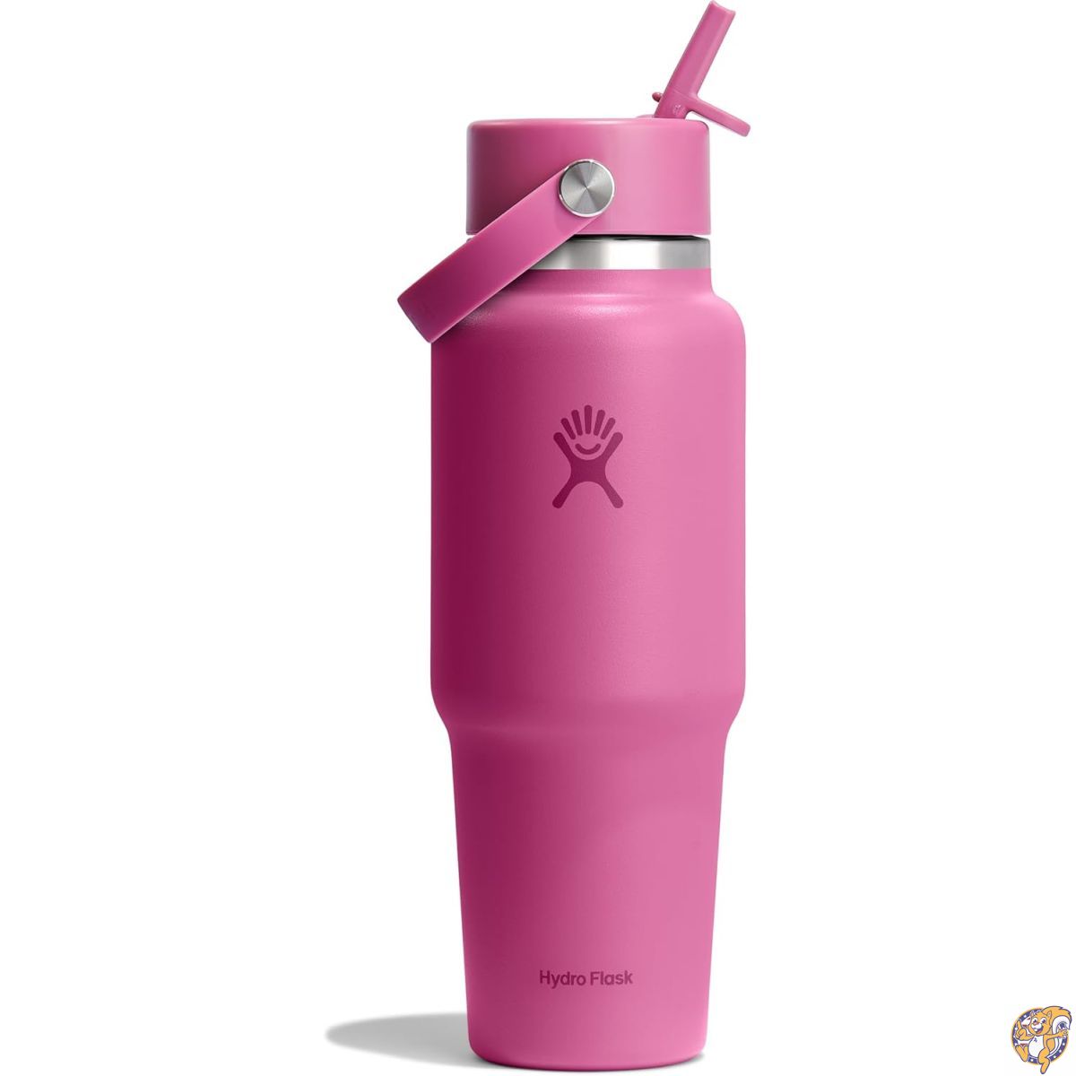 【クーポン配信中】Hydro Flask トラベルウォーターボトル 断熱ステンレススチール 幅広ストロー蓋 こぼれ防止 漏れ防止 32オンス リーフピンク|アメリカグッドバイブス