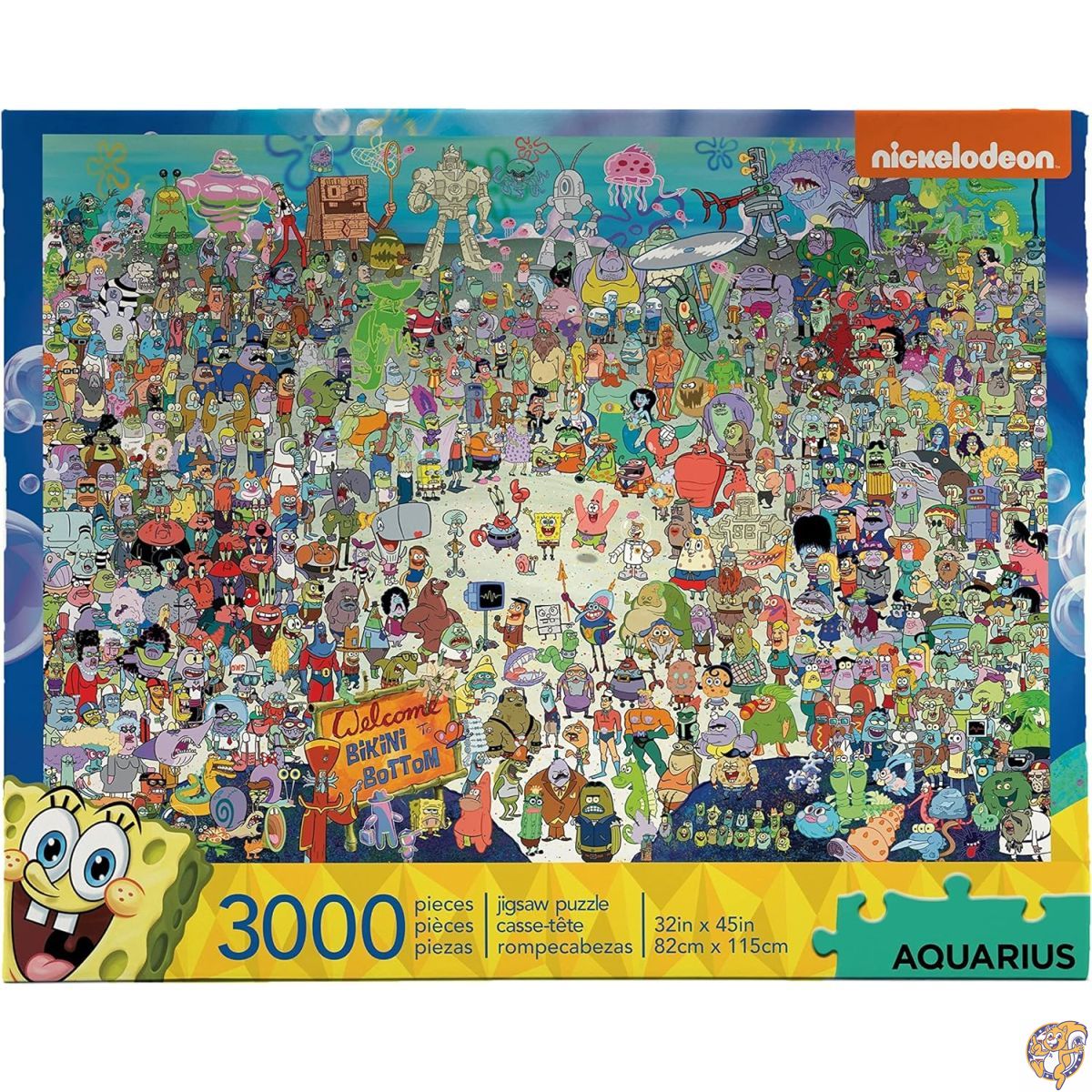 【クーポン配信中】Nickelodeon（ニコロデオン）SpongeBob（スポンジ・ボブ）Square Pants Cast (キャスト) 3000 Piece Jigsaw Puzzle（3000 ピース ジグソーパズル） [並行輸入品]｜アメリカグッドバイブス