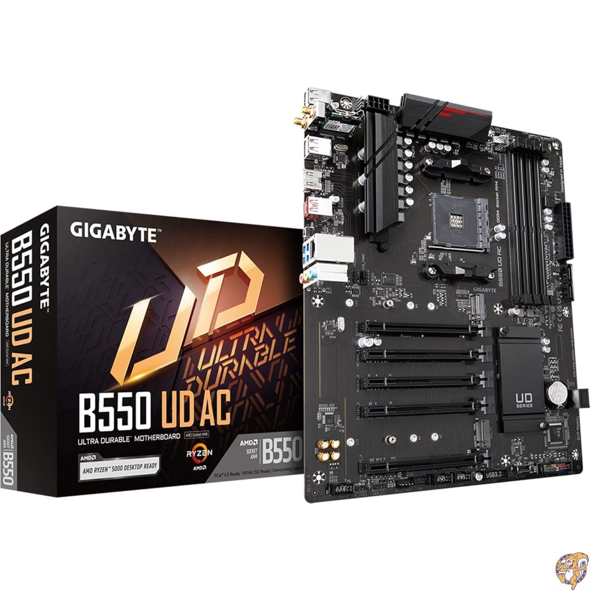 【百貨店大売り出し!引き換え証送達中】GIGABYTE B550 UD AC (AM4/ AMD/ B550/ ATX/Dual M.2/ SATA 6Gb/s/USB 3.2 Gen 2/ Intel 802.11a/b/g/n/ac/Realtek GbE ローカルエリアネットワーク/PCIe 4.0/ 母ちゃんゲーム盤)