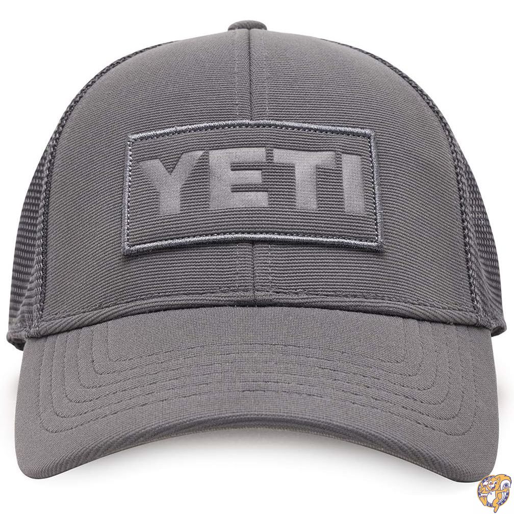 【百貨店大売り出し!引き換え証送達中】YETI Patch トラッカーハット、薄墨色、一大きさ