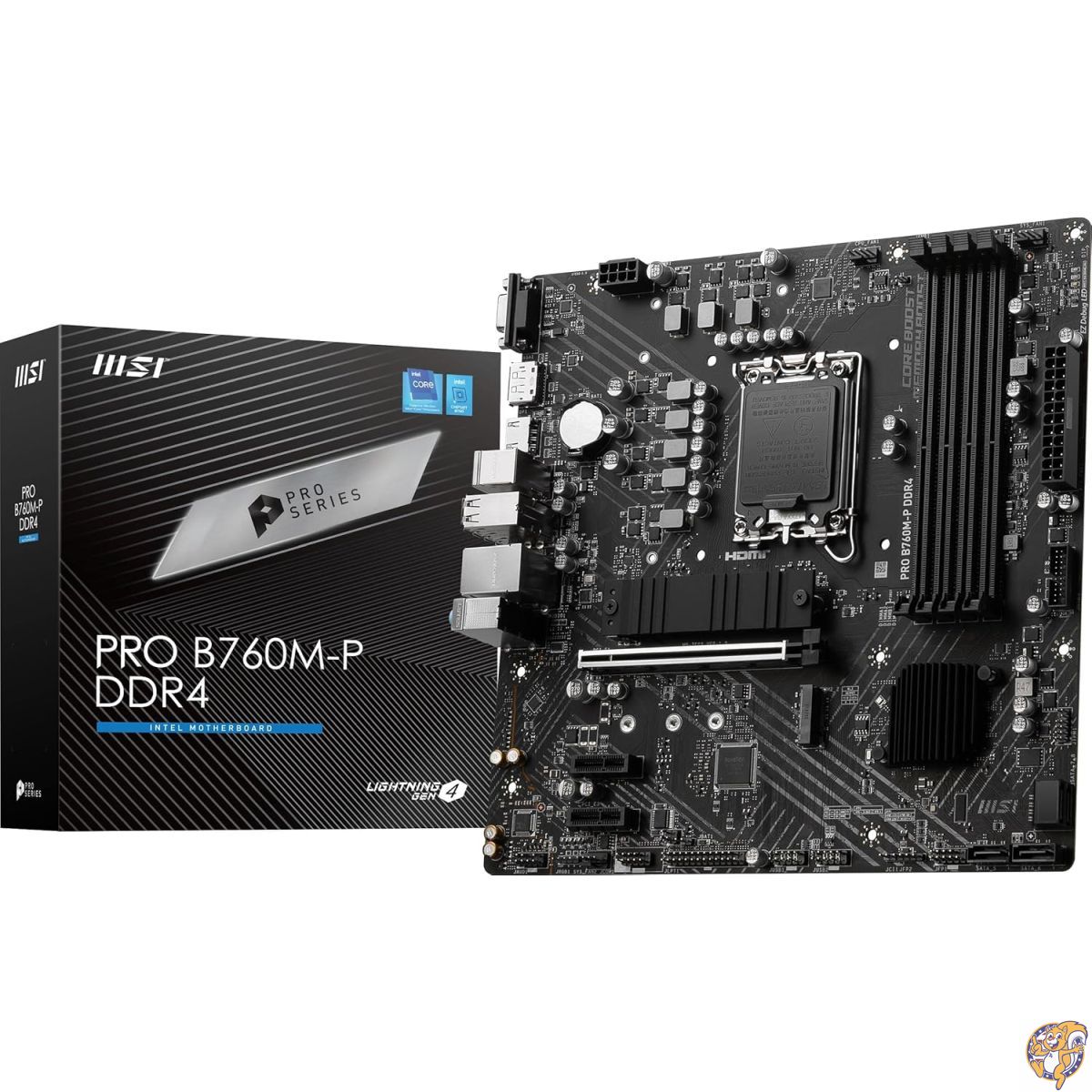 【百貨店大売り出し!引き換え証送達中】MSI PRO B760M-P DDR4 (第12時人/第13時人Intel中央処理装置、LGA 1700、DDR4、PCIe 4.0、M.2、2.5Gbps ローカルエリアネットワーク、USB 3.2 Gen2、mATX相応う)