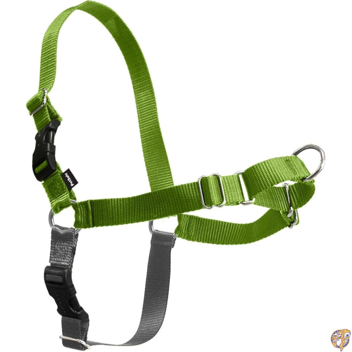 【百貨店大売り出し!引き換え証配送中】PetSafe イージーウォークハーネス 犬 馬具 中型犬 引っ張り押しとどめる 合わせる飾り気の無い 抜けない 耐久性好いたらしい 小型犬（S／M アップル緑であること×薄墨色）
