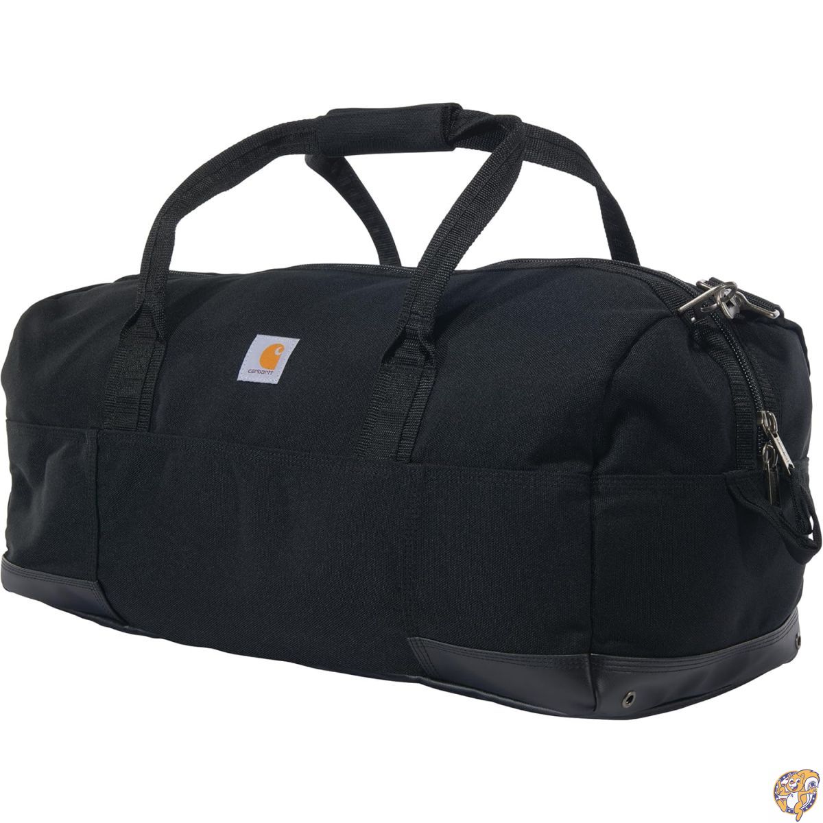 【百貨店大売り出し!引き換え証配送中】Carhartt クラシックダッフルバッグ、勤務場所、体育館、旅する用の高耐久御徒面子。, 黒いこと, 55L, 55リッター。
