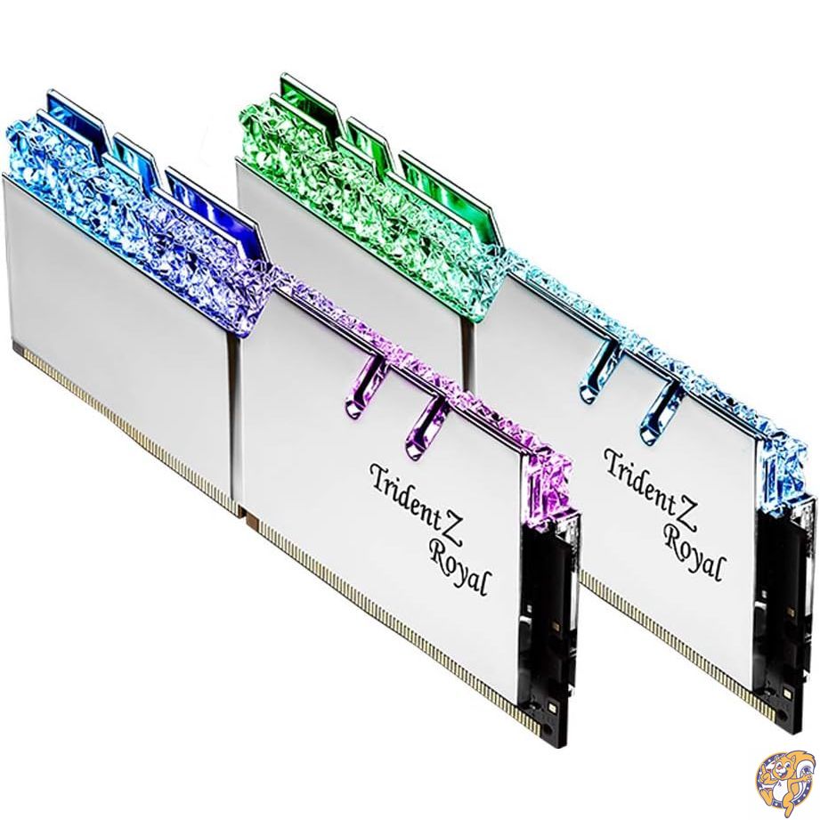【百貨店大売り出し!クーポン券配達中】F4 3200C16D 32GTRS [Trident Z Royal 32GB (16GBx2) DDR4 3200Mhz (マイコン4 25600) CL16 1.35V Silver]