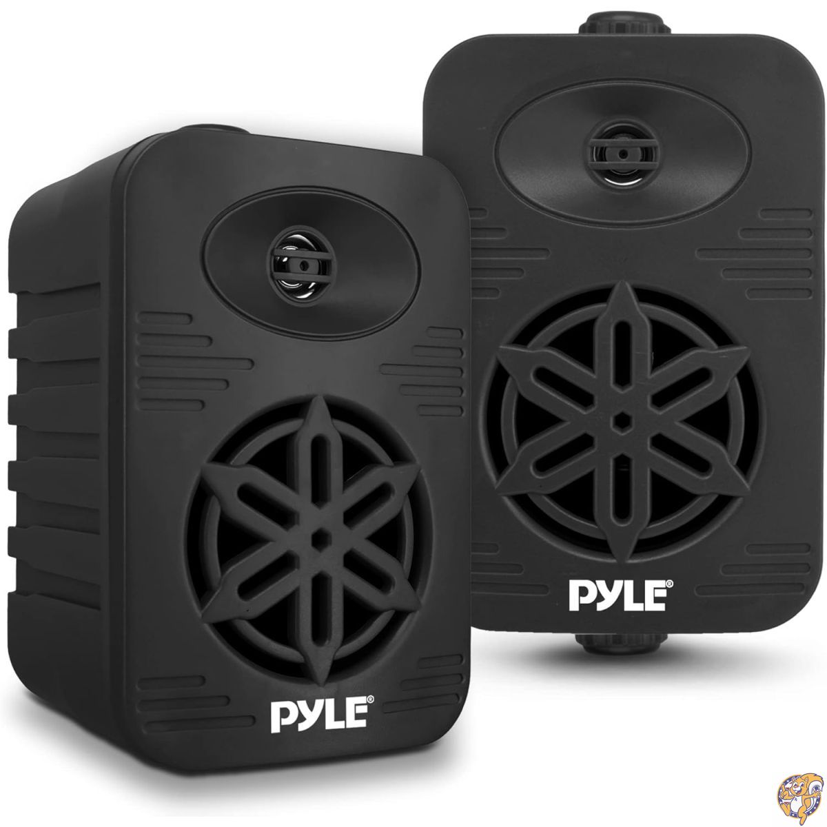 【25日最大4000円クーポン】Pyle 屋内屋外スピーカー ペア - 300ワット デュアル防水 4インチ 2ウェイフルレンジスピーカーシステム 1/2インチ高コンプライアンスポリマーツイーター付き 自宅、ボート、船舶、デッキ、パティオ、プールサイド PDWR45BK|アメリカグッドバイブス
