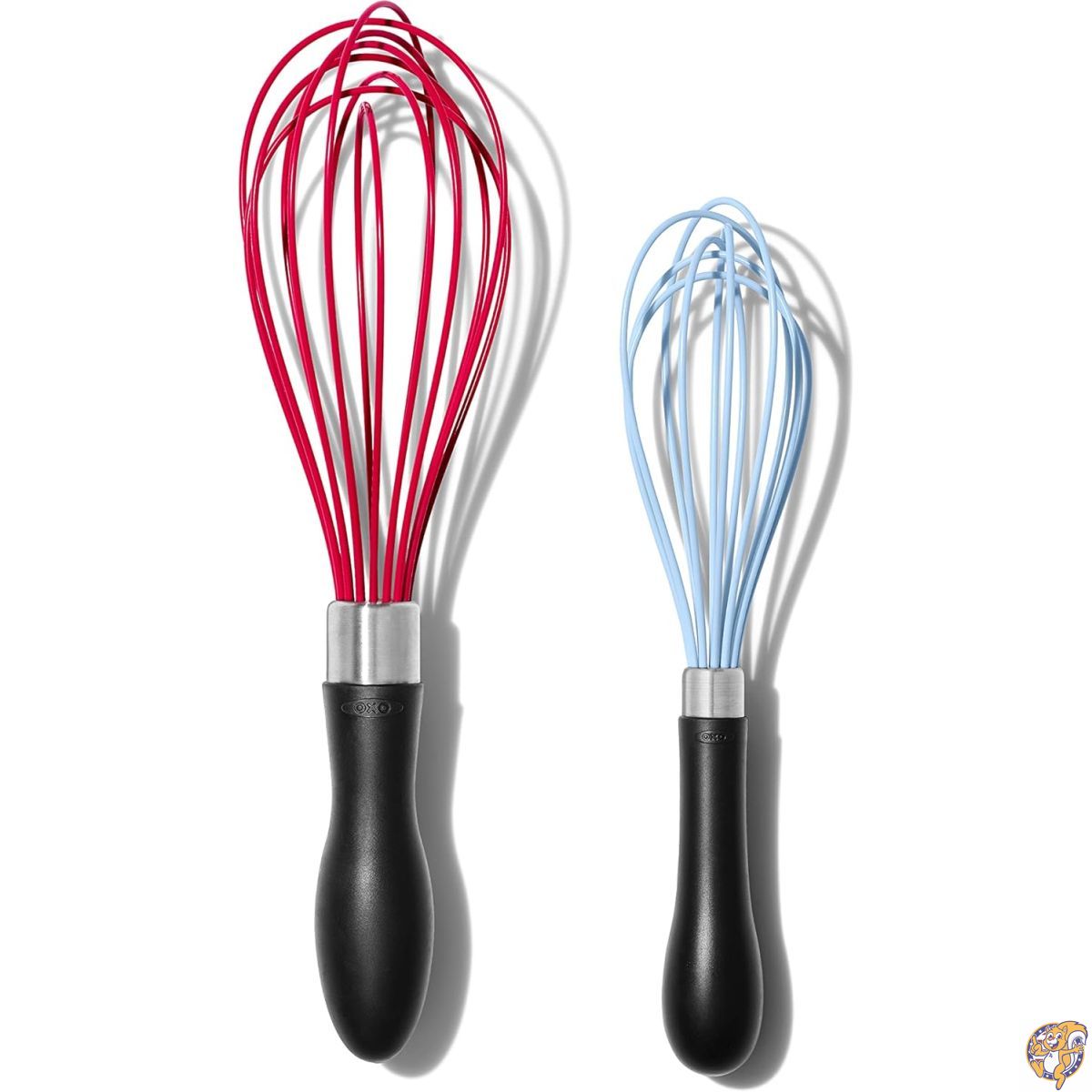 【百貨店大売り出し!クーポン券配達中】OXO Good Grips ケイ素樹脂泡立て器2点書き割り