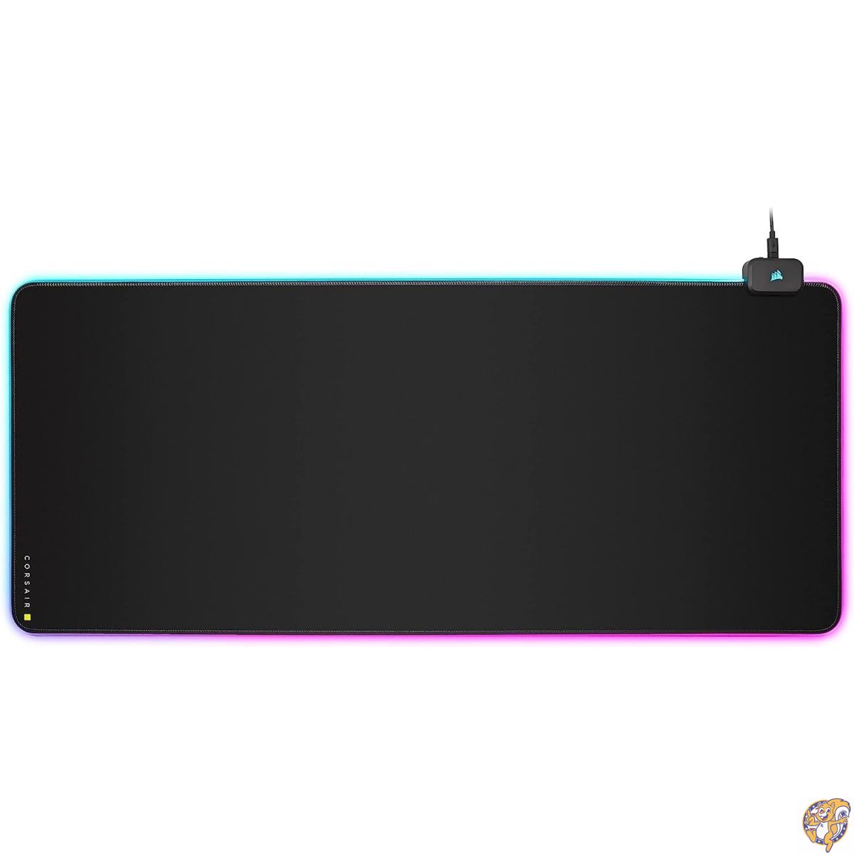 【25日最大4000円クーポン】Corsair MM700 RGB 拡張布ゲーミングマウスパッド - 36.9インチ x 15.7インチ 360°RGB照明 2つのUSBポートハブ 厚いゴム ブラック (リニューアル)|アメリカグッドバイブス
