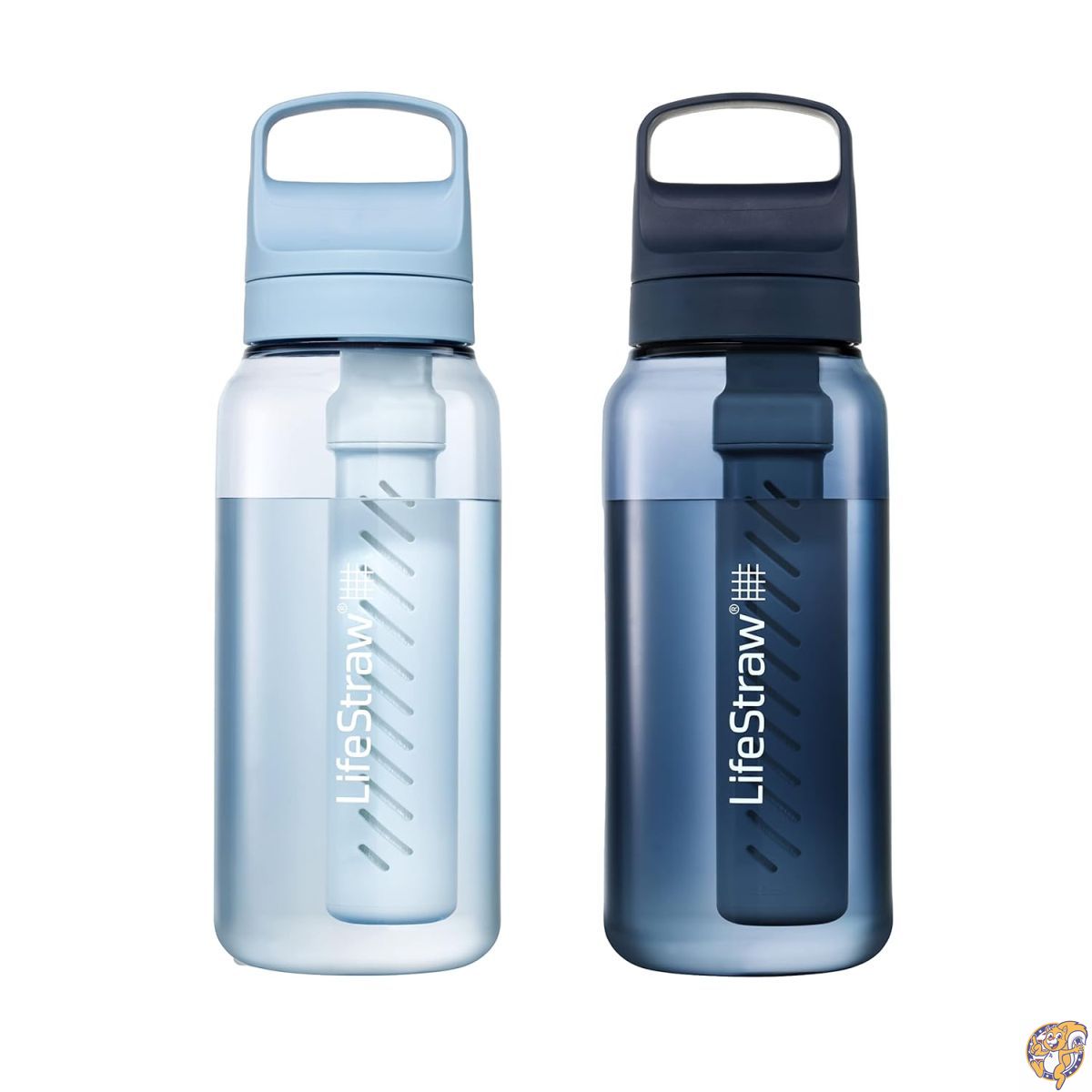 【百貨店大売り出し!クーポン券配達中】LifeStraw(生存期間麦わら) Goつづき物 - BPA不当てはめるの浄水器瓶。旅するや日常当てはめるに。ばい菌、寄生生物、マイクロ可塑性物質を取りすてるし、味を持ちなおすします。1L 2個容器に並べる。アイスランド共和国青碧とエーゲ海。