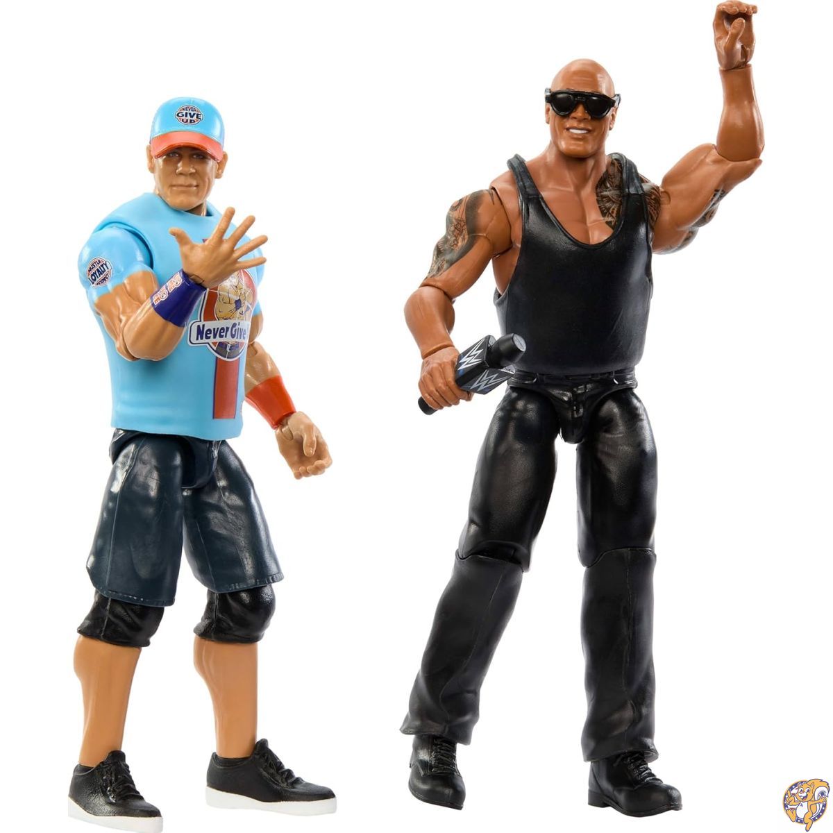 【クーポン配信中】Mattel WWEメインイベントチャンピオンシップショーダウン2パックアクションフィギュア&アクセサリー、シリーズ#19 ロック対ジョンシナコレクターセット|アメリカグッドバイブス