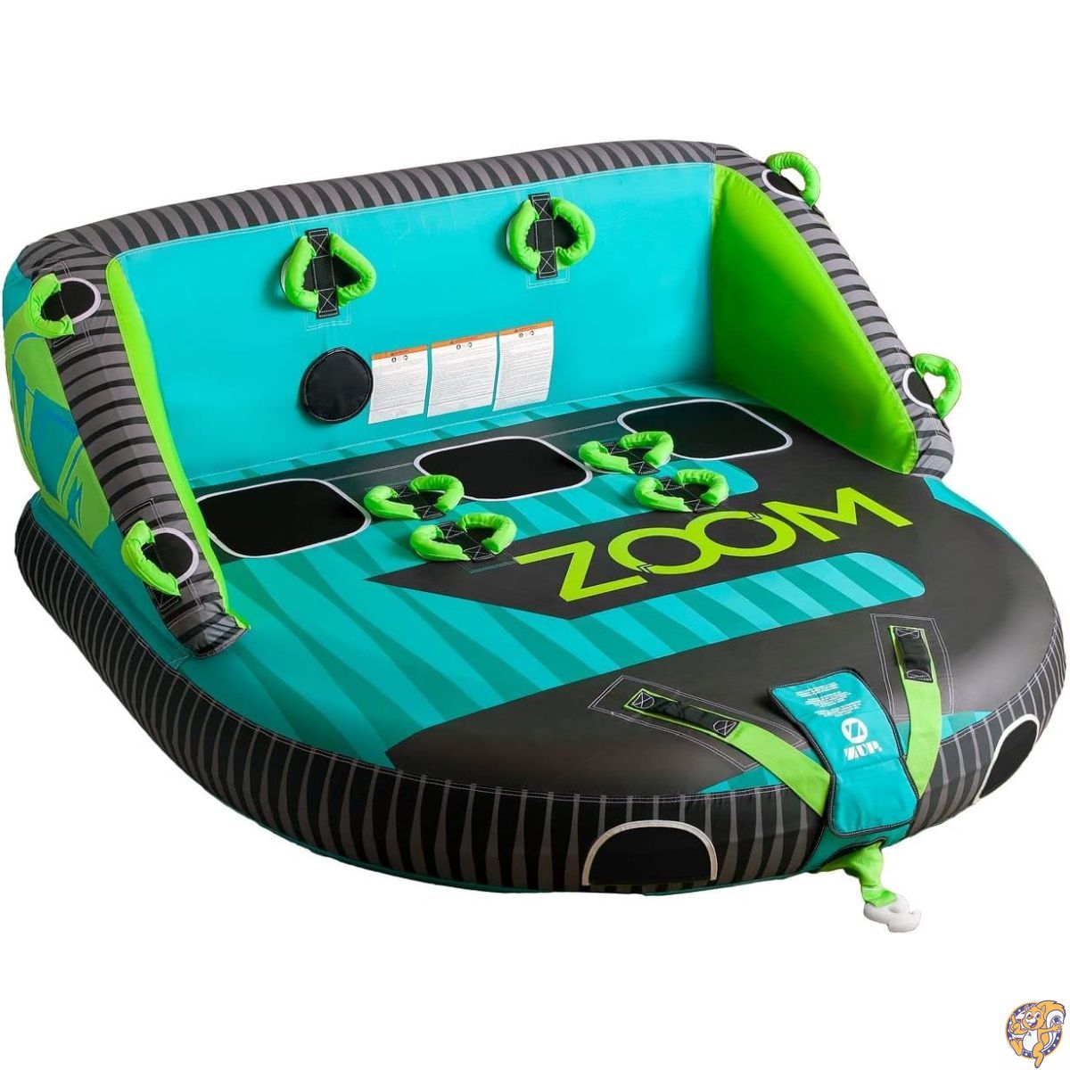 【百貨店大売り出し!引き換え証送達中】ZUP Zoom 2～3人乗り用 引っ張ること式ヘビーデューティーデッキチューブ (小船用) デュアルクイックコネクトフック パッド入り口・入口手持ち部分 フルナイロンカバー ネオプレン製上半身パッド付き添い人