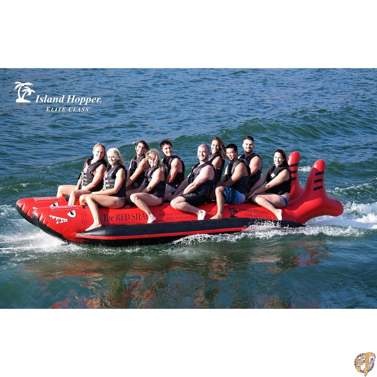 【百貨店大売り出し!引き換え証送達中】Island Hopper レッドシャーク 10人乗り「甚だしい広告業」バナナの木小船