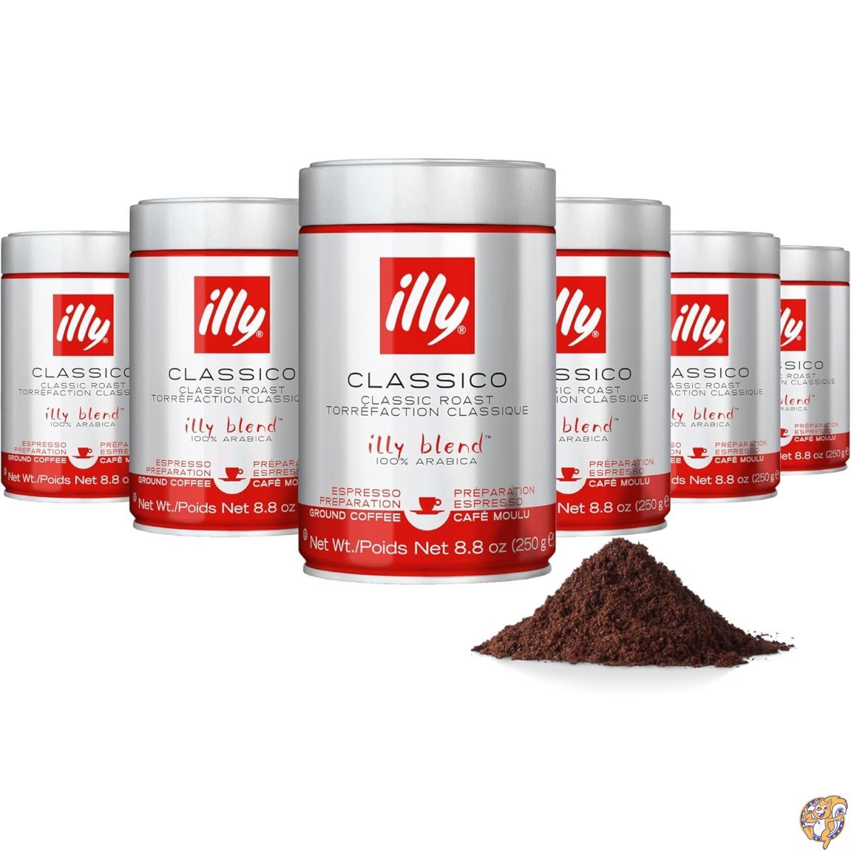 【25日最大4000円クーポン】Illy グランドエスプレッソミディアムロースト、8.8オンス(6個パック)｜アメリカグッドバイブス 23,235円