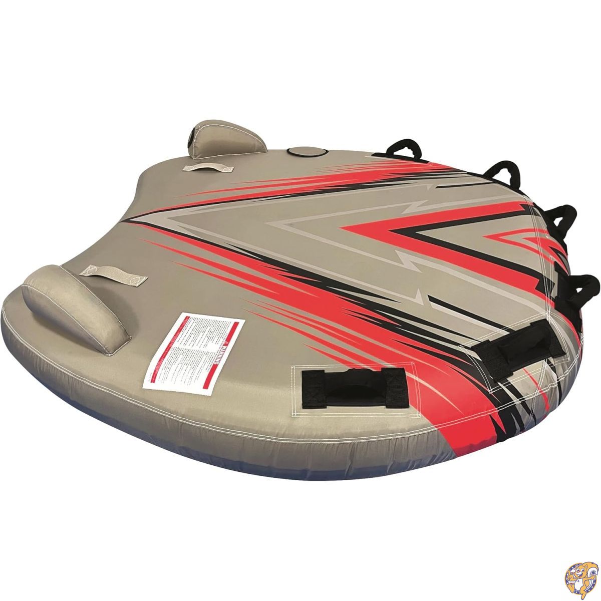 【百貨店大売り出し!引き換え証送達中】Marpac Flat Deck Towable 3 Rider Tube, Gray, Red \u0026 Black, 8 4130