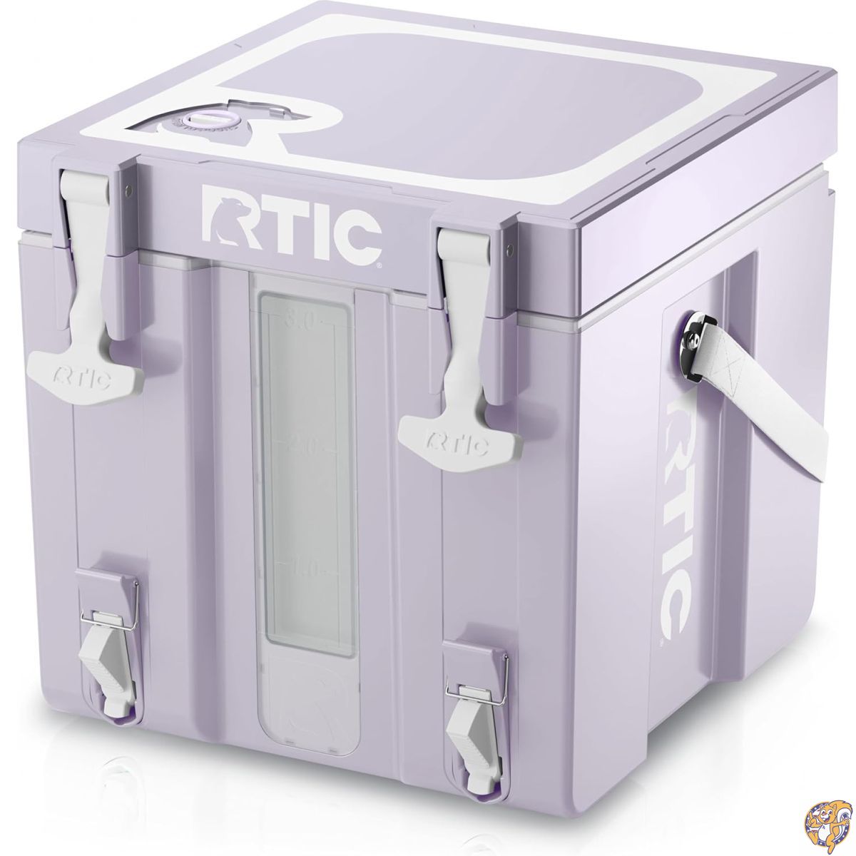 【最大限度2000円クーポン券10日～】RTIC Halftime お水空調設備 ポータブルキャリアコンテナ ドリンク・水ものディスペンサー 2つの水道の栓付き添い人・スタッキング能力のある 瓶受け答え BPA無償性 運動競技・キャンプ・BBQ・寄りあい・ピクニックなどに ダスティライラック