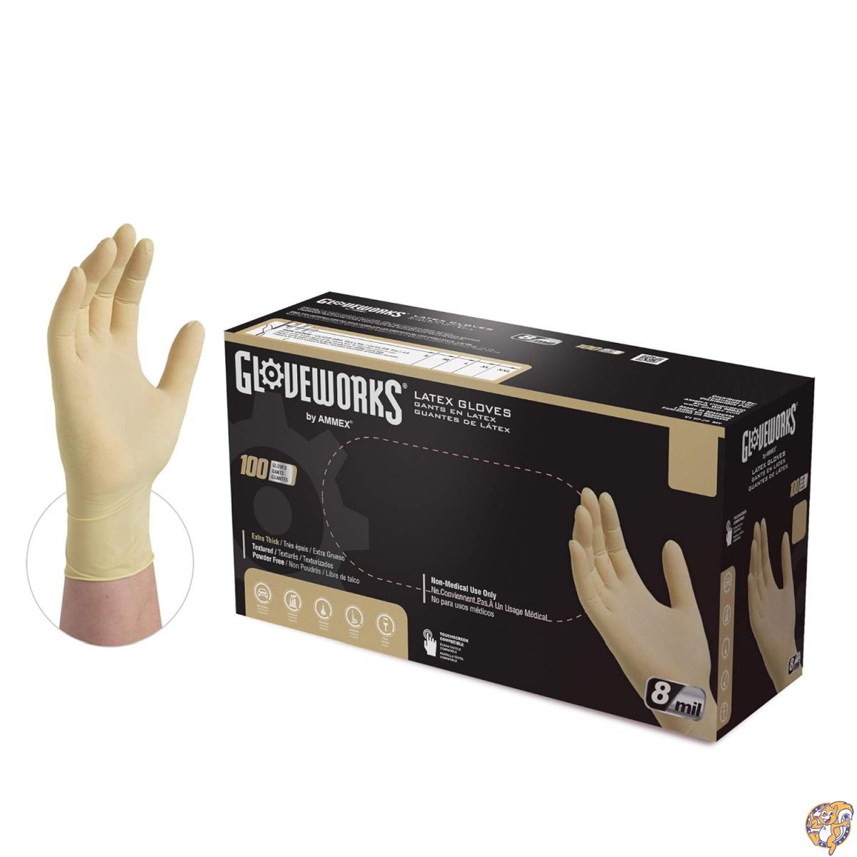 【百貨店大売り出し!引き換え証送達中】GLOVEWORKS 男女兼用成年者用地球儀 100枚入り口・入口 ベージュ X Large