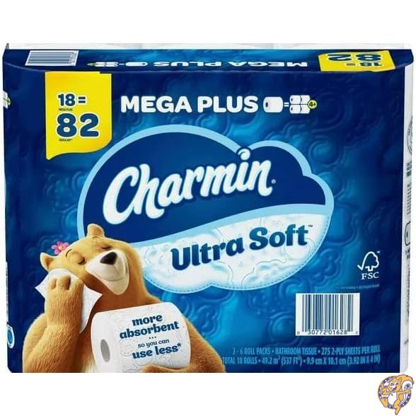 Charmin Ultra Strong トイレットペーパー 18 メガプラスロール｜アメリカグッドバイブス