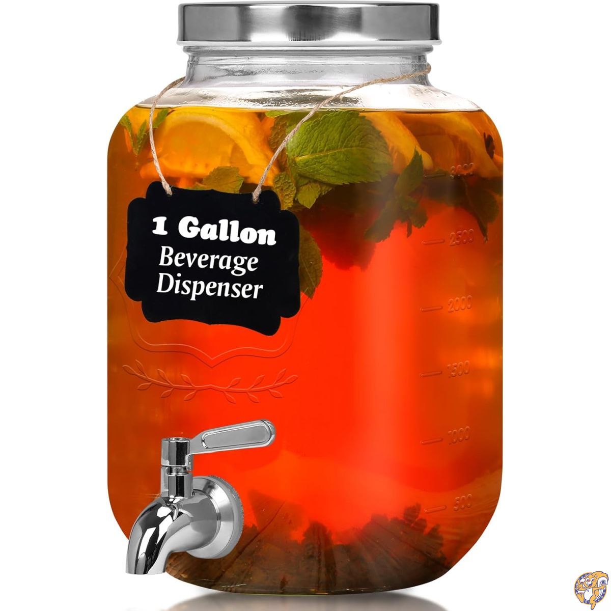 【最大限度2000円クーポン券10日～】Moretoes 1gal (約3.8L) 瑠璃製ドリンクサーヴァー 寄りあい用水ものディスペンサー 清涼飲料水・アイスティ用 気密性サンティーガラスジャー 室外相応う 水道の栓付き添い人寄りあい必需品品