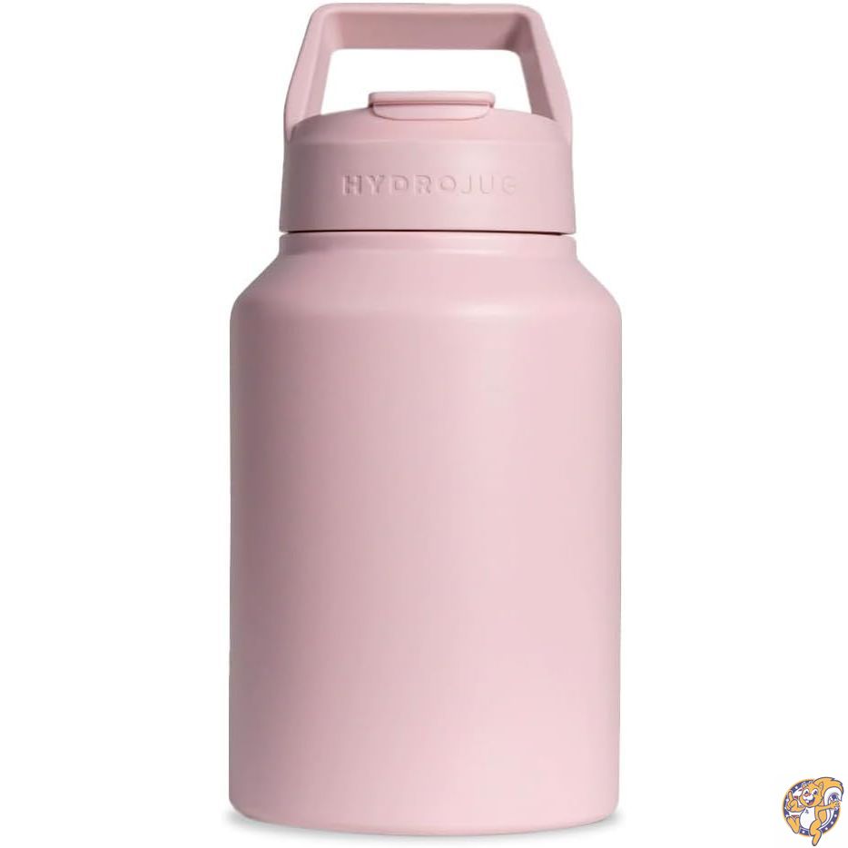 【クーポン配信中】HydroJug Sport ストロー付きステンレス製タンブラー 真空断熱 64オンス (約1.9L) 漏れ防止ウォーターボトル 人間工学に基づいたデザイン 再利用可能 食洗機対応 ラバーベース ジムやアウトドアに最適な耐久性 ピンクサンド｜アメリカグッドバイブス