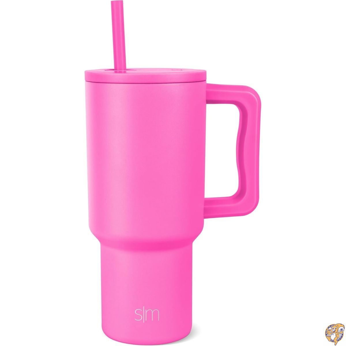 【クーポン配信中】Simple Modern 30オンス (約880ml) Trek タンブラー ハンドル＆ストロー蓋付き ドリンクホルダー対応 真空断熱ステンレスマグ Raspberry Vibes｜アメリカグッドバイブス