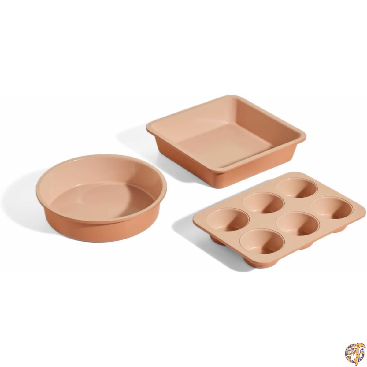 【百貨店大売り出し!引き換え証送達中】Our Place Wonder Oven Baker’s Kit 3点書き割り (無病原性セラミックノンスティック工業・8in丸型 8in角型 6個取りマフィン型) 最大限度約232℃までのオーヴンに相応う スパイス色