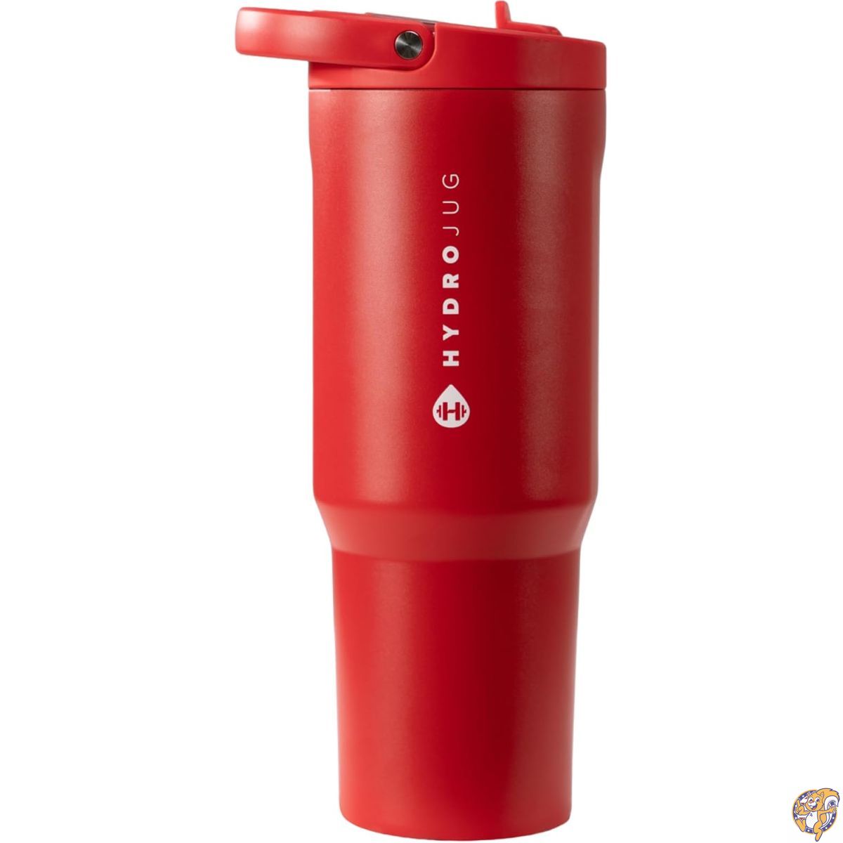 【クーポン配信中】HydroJug Sport ステンレス製タンブラー (ストロー付き) 真空断熱ボトル 40オンス (約1.2L) 漏れ防止設計 人間工学デザイン 繰り返し使える 食洗機対応 ラバーベース ジムやアウトドアに最適 Alumni Red|アメリカグッドバイブス