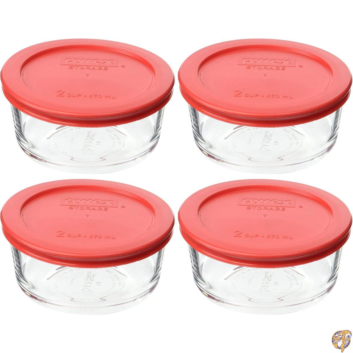 【百貨店大売り出し!引き換え証配送中】Pyrex 7200 2優勝杯 硝子どんぶり鉢 \u0026 パソコン 赤いこと ボンネット記憶装置取り替えっこ用蓋 (4個仕掛ける) 亜米利加製