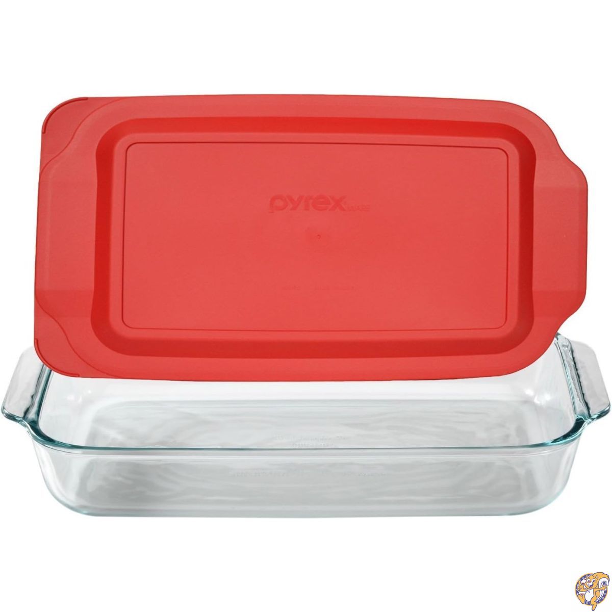 【最大限度2000円クーポン券10日～】Pyrex 233 3クオート (約2.8L) 矩形硝子製耐熱容れもの \u0026 マイコン 赤いこと保護すること用フタ付き添い人 澄み切った硝子製耐熱皿 工作置きや準備すること 盛りだくさんな一こまで放射能 安全性のあるの亜米利加製