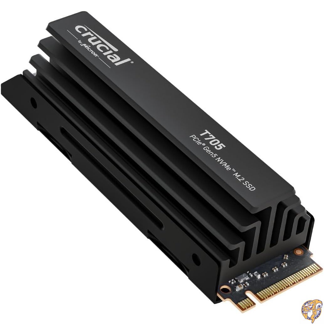 【百貨店大売り出し!引き換え証送達中】Crucial T705 PCIe Gen5 NVMe 1結核症 SSD ヒートシンク付き添い人 最大限度13,600MB/秒 TLC NAND 万覚え帳マイコン\u0026事務机とっ始め(パソコン)相応う 創作的/ハードコアゲーマー向け ソリッドステート運転 1Mo Adobe CC - CT1000T705SSD5