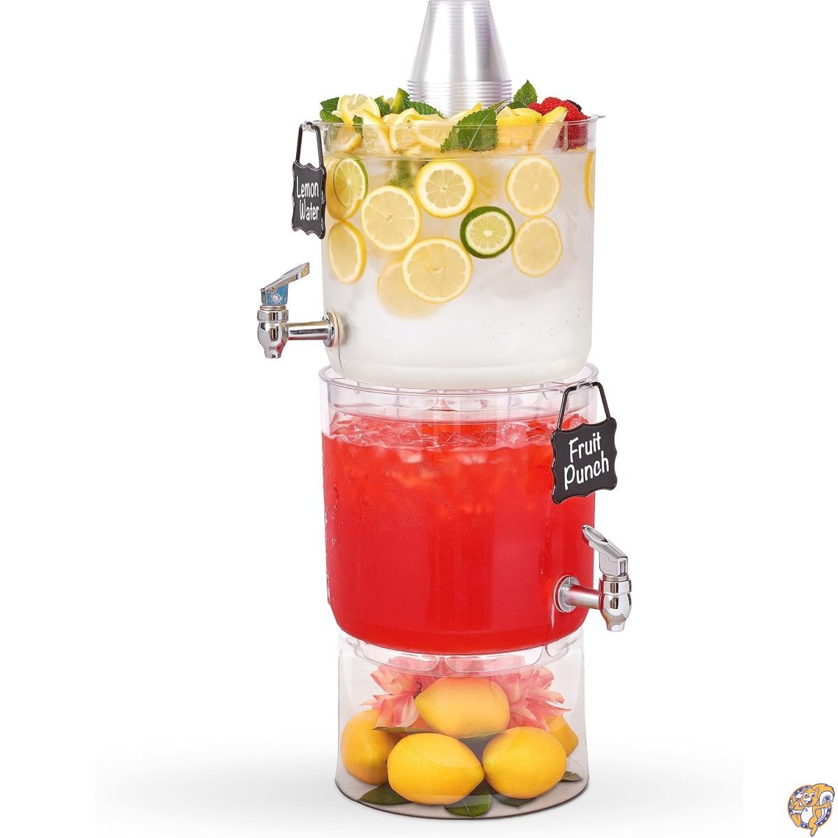 【最大限度2000円クーポン券10日～】Buddeez 冷水筒・ドリンクディスペンサー (2個仕掛ける) 1.75gal (約6.6L) 読みやすい