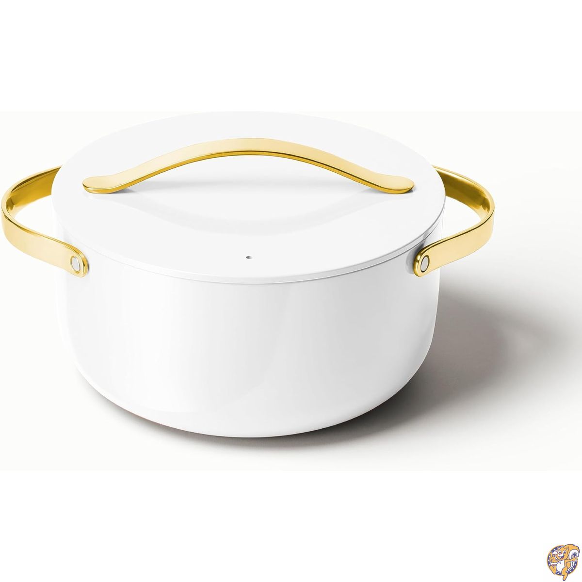 【百貨店大売り出し!引き換え証送達中】Caraway ノンスティックセラミックダッチオーブンポット 蓋付き添い人 (6.5クオート 10.5in) - 非病原性 PTFE \u0026 PFOA無償性 オーヴン相応う 全くのコンロに相応う (屁っ放り 灯し火 さそい出す) 白いこと