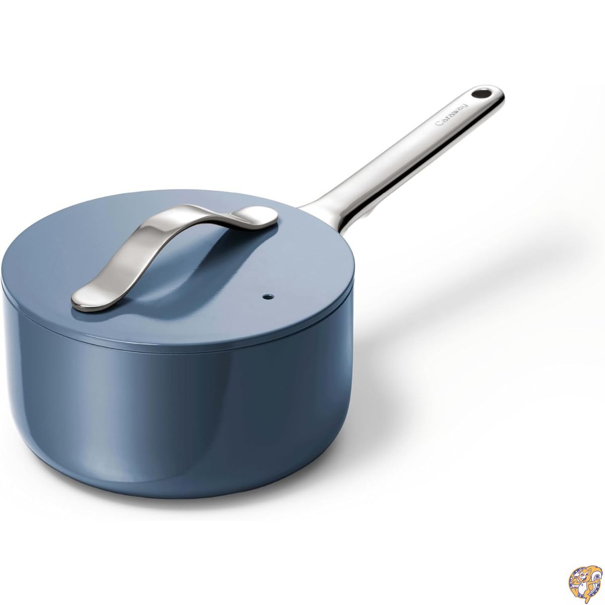 【百貨店大売り出し!引き換え証送達中】Caraway ノン突っ支い棒 セラミックソースパン 蓋付き添い人 (1.75クオート/約1.65L) 有毒物不当て嵌める PTFE・PFOA無償性 オーヴン相応う・全熱源相応う (屁っ放り IH 灯し火) 米国海軍