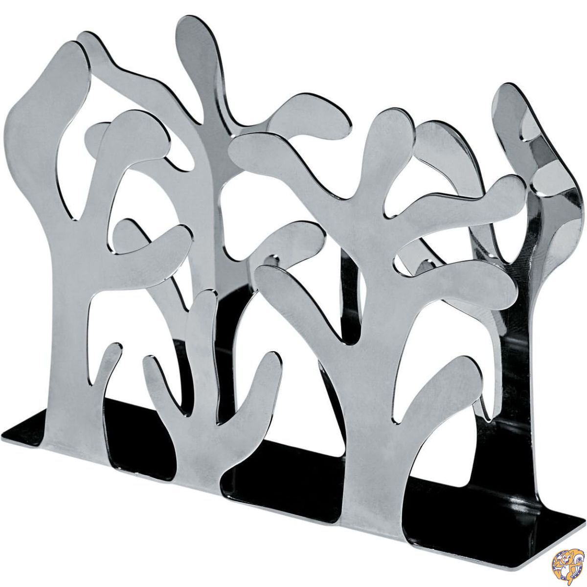 【置き目インポート品】 ALESSI アレッシィ Mediterraneo テーブルナプキン保持者/しろがね色 ESI03