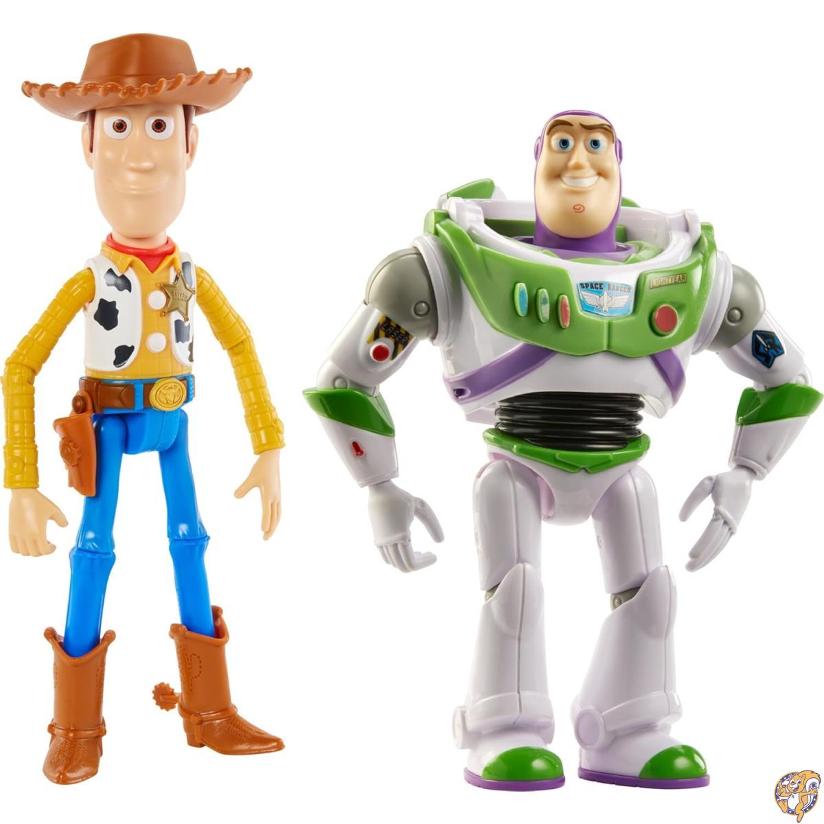 【クーポン配信中】ディズニーとピクサー トイストーリー 7インチ ウッディー&バズ アクションフィギュア おもちゃ 2個パック ピザプラネットアドベンチャー｜アメリカグッドバイブス