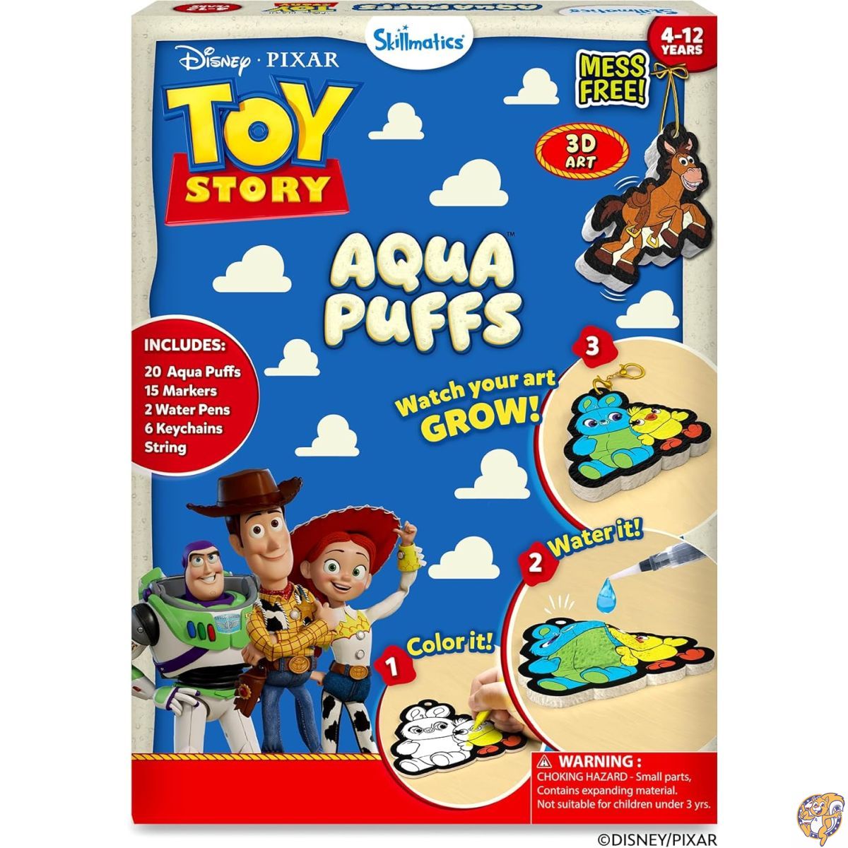 【クーポン配信中】Skillmatics Aqua Puffs トイ・ストーリー 3Dアート クラフトキット 工作セット ぷっくり膨らむ お絵かき 知育玩具 子供 誕生日 プレゼント Disney Pixar Toy Story｜アメリカグッドバイブス