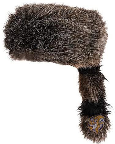 フェイクファーアライグマの帽子 しっぽ付き Rhode Island Novelty 偽毛皮 送料無料画像
