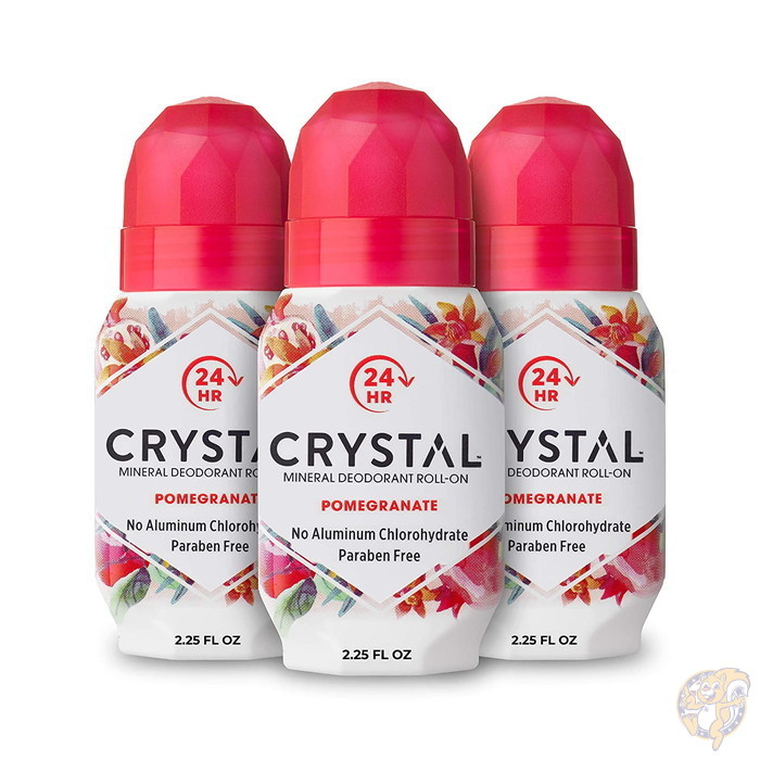 クリスタル ロールオン ミネラルデオドラント剤 66.5グラム 3個パック Crystal 送料無料