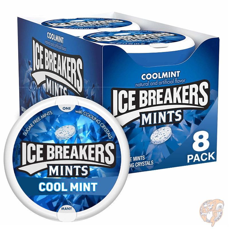 アイスブレーカーズ ICE BREAKERS クールミント シュガーフリー タブレット 42.5g（1.5オンス）×8個 送料無料画像