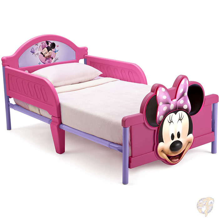 市場 ディズニーミニーマウス 3d ベッドフレーム 子供用ベッド ミニーベッド Delta 幼児用ベッド ディズニーベッド Children ベビーベッド キッズ こども用