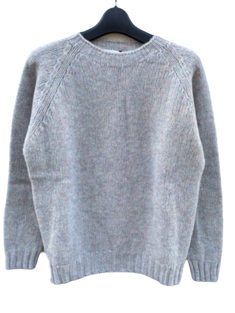 HARLEY OF SCOTLANDハーレーオブスコットランド\u003cBR\u003eCHUNKY KNIT 100%WOOL ugle pearl