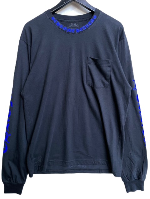 楽天市場】CHROME HEARTSクロムハーツダガーロングスリーブTシャツnavy