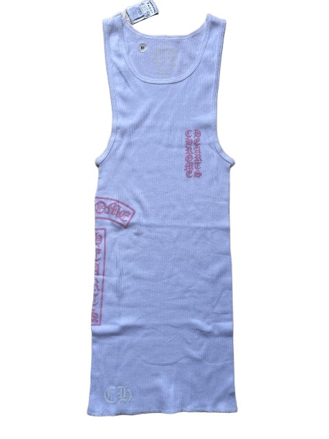 CHROME HEARTSクロムハーツタンクトップ　white/pink｜AMERICAN　DREAM