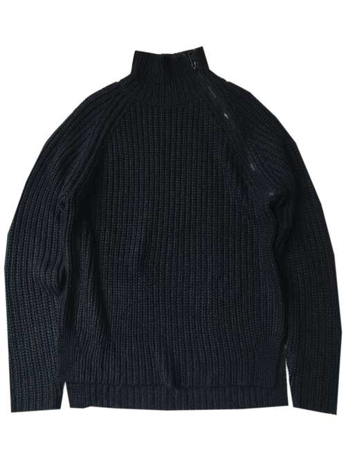 KARL LAGERFELDカールラガーフェルド\u003cBR\u003eローゲージハイネックニットblack メンズファッション-トップス