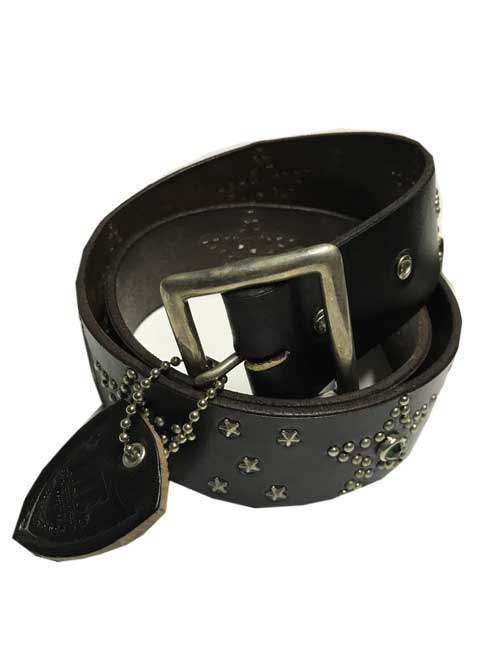 HTC ITALY レザー ベルト 85/34 HTC レザーベルト・34/85☆エイチティーシー/イタリア製/スタッズ