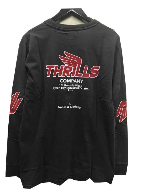 THRILLSスリルズ BURNER MERCH FIT LONG SLEEVE TEE - MERCH BLACK　ロングスリーブT