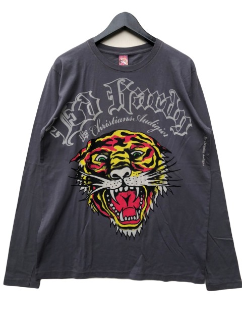 ED HARDYエドハーディーNEW TIGER ロンT　grey｜AMERICAN　DREAM