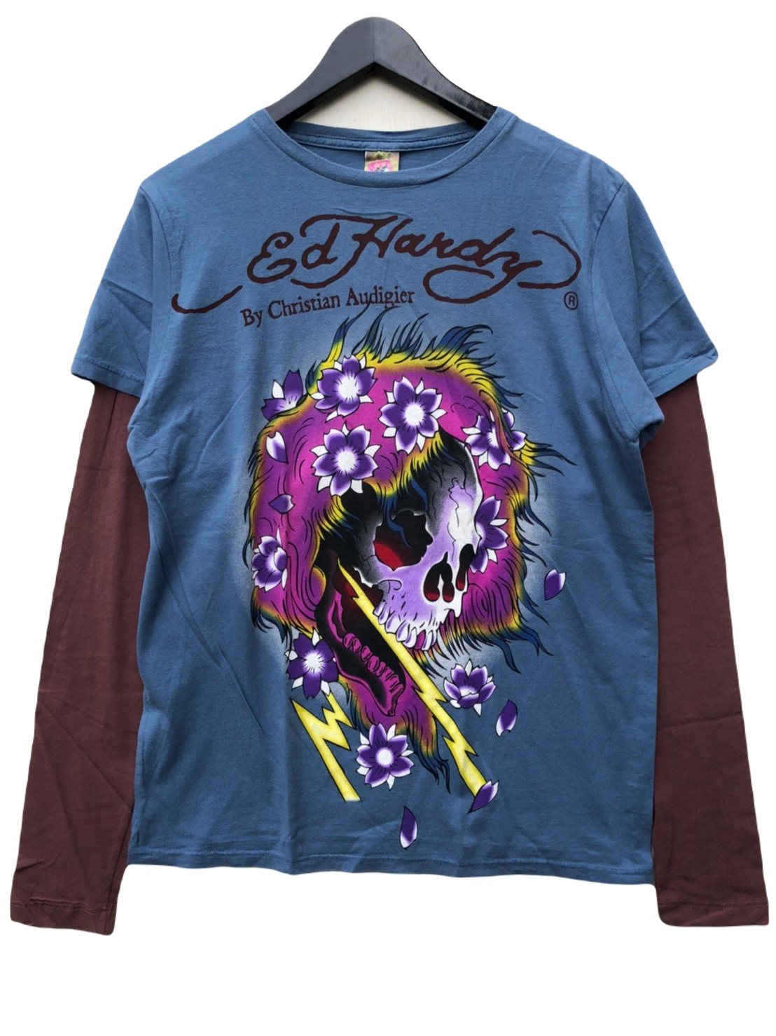 ED HARDY/エドハーディー ビューティフルゴーストダブルスリーブロンT　blue 11,396円