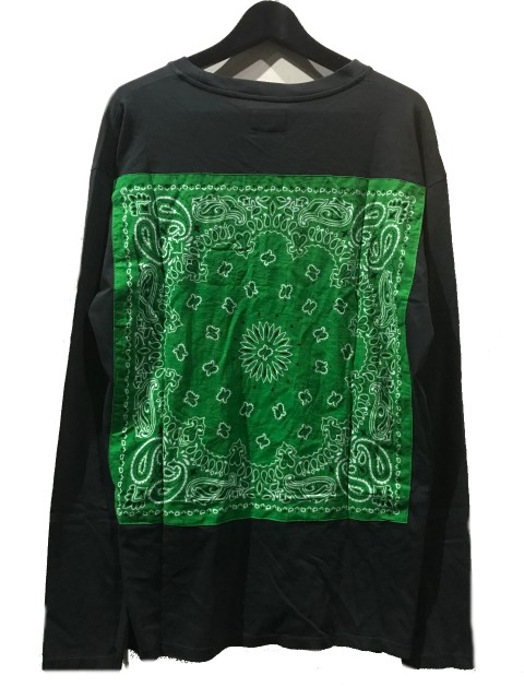 HTC Losangelesエイチティーシー バンダナロンT　black/green