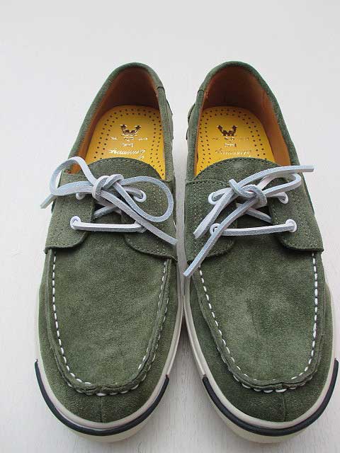 MARQUIマルキ BENJAMINスェードデッキシューズ KHAKI