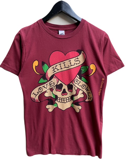 ED HARDY/エドハーディー ラブキルＴシャツ　BURGUNDY